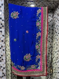 Navy Blue Saree