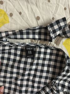 Checkered Wrap Skirt