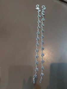 Elegant Silver Tone Anklets
