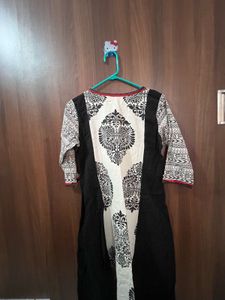 Black & White Kurta