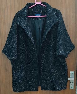 PIERRE CARDIN Textured Black Coat