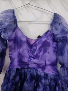 Organza Dress With Hair Bow