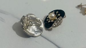 Floral Pearl Stud Earrings