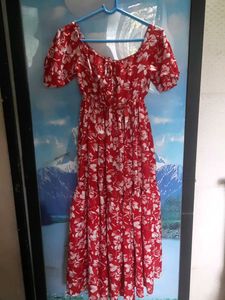 Floral Red Sundress