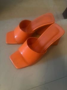Orange Heels (only One Time Worn)