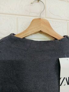 Gray Knit Top