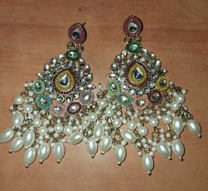 Elegant Kundan Dangle Earrings