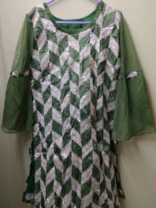 Green Sequin Detail Kurti