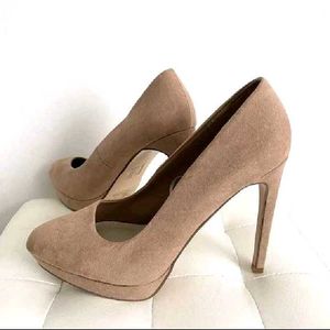 Forever 21 Solid Nude Suede Pumps On Sale