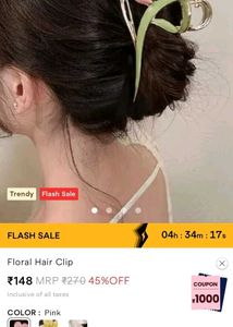 Floral Hair Clips - 3 Piece Set