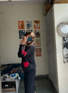 Heart Embellished Sweater