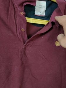 Maroon Collar Tshirt