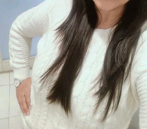 Cozy Knit White Sweater