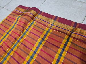 Yellow Checked Saree