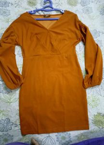 🔥♥️Shein mustard party wear dress 💛