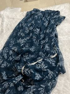Blue Georgette Saree