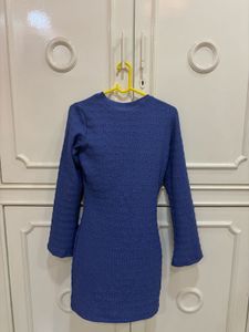 Blue Long Sleeve Dress