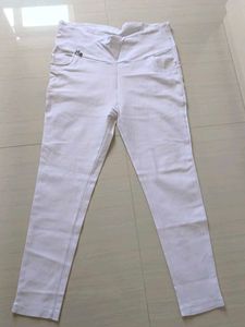 White Casual Pants