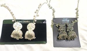 Shreeji Silver Jhumka Earrings