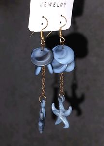 Elegant Blue Jhumka Earrings