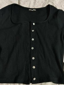 Black Knitted Cardigan