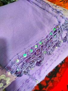 Very Pretty Lilac Coloured Dress Material