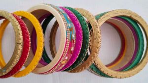 Traditional Rajasthani Lac Bangles Set (14 Pieces)