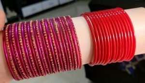 Fancy 3 Dazan Glass Chudiya