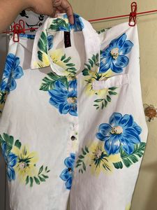 Floral Button-Down Top