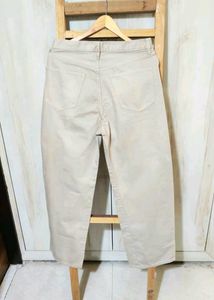 Light Brown Cotton Trouser Waist Size-30