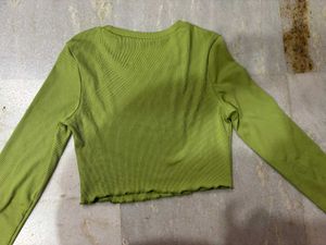 Olive Green Crop Top