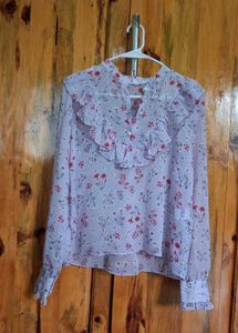 Floral Ruffle Blouse