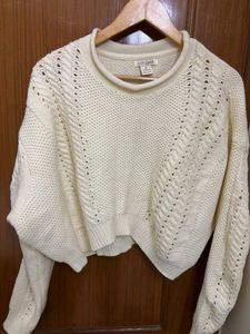 Cropped Knit Sweater