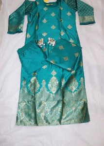 Teal Kurta Set Never Used Totally New