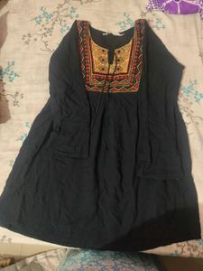 Black Empire Shape Tunics Top