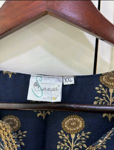 Navy Blue Designer Straight Kurta (Women)