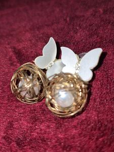 Butterfly Orb Earrings