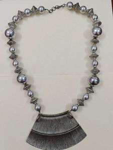 Silver Beaded Necklace