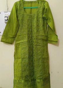 Green Stitched Dress Material Fixed Price