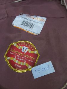 Coffee Brown Crepe Suit UNSTITCHED