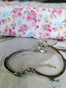 Crystal Swan Adjustable Bracelet