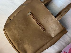 Brown Tote Bag with Scarf