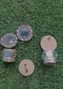 Boho Sliver Mirror Rings &amp; Bracelet Set