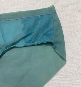 Teal Lace Detail Briefs