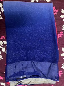 Ombre Floral Fabric Saree