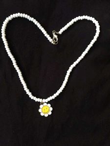 White Beaded  Necklace