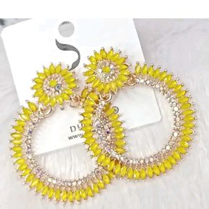 Yellow Statement Earrings