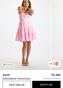 Cute summerdress pink, above knee,cotton