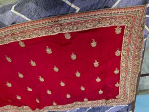 Red Heavy Blouse And Saree