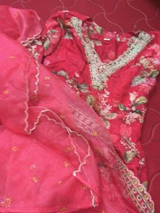 Pink Floral Salwar Kameez